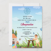 Eerste rijst "Annaprashan" Indiase Baby Kaart (Voorkant)