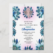 Eerste rijst "Annaprashan" Indiase pauw uitnodigin Kaart (Voorkant)