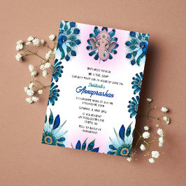 Eerste rijst "Annaprashan" Indiase pauw uitnodigin Kaart