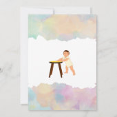 Eerste rijst "Annaprashan" Indiase uitnodiging (Achterkant)