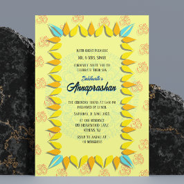 Eerste rijst "Annaprashan" Indiase uitnodiging