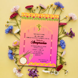 Eerste rijst "Annaprashan" Indiase uitnodiging