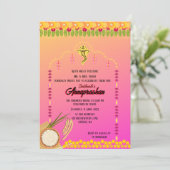 Eerste rijst "Annaprashan" Indiase uitnodiging (Staand voorkant)