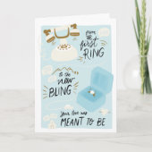 Eerste Ring naar New Bling Gefeliciteerd Wedding Kaart (Voorkant)