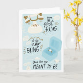 Eerste Ring naar New Bling Gefeliciteerd Wedding Kaart (Gele Bloem)