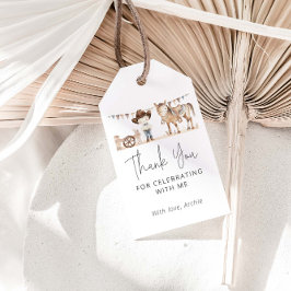 Eerste Rodeo 1e verjaardag Bedankt Cadeaulabel