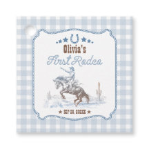 Eerste Rodeo 1e Verjaardag Blauw Western