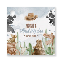 Eerste Rodeo 1e Verjaardag Rustieke Wilde Westen