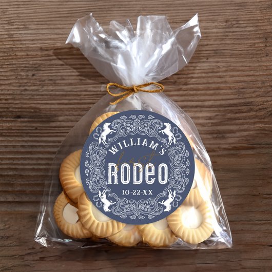 Eerste Rodeo 1e Verjaardag Sticker – Navy Blue Wes