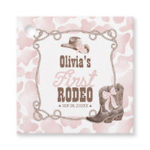 Eerste Rodeo 1e Verjaardag Stof Roze