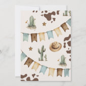 Eerste rodeo 1e verjaardag Westerne cowboy Wild Kaart (Achterkant)