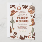 Eerste rodeo 1e verjaardag Wild west cowboy Kaart (Voorkant)