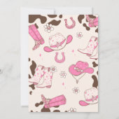 Eerste rodeo 1e verjaardag wild West roze meisje f Kaart (Achterkant)