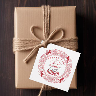 Eerste Rodeo Bedankt Verjaardag Bedankjes Labels