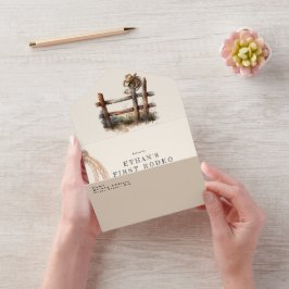 Eerste Rodeo Birthday All In One Uitnodiging