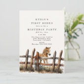 Eerste Rodeo Birthday Kaart (Staand voorkant)