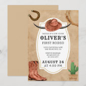 Eerste Rodeo Birthday Kaart (Voorkant / Achterkant)