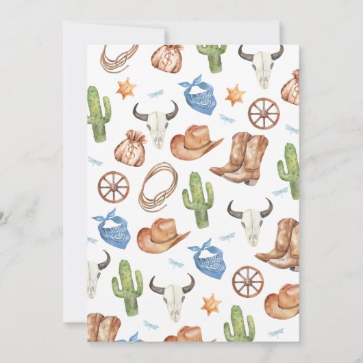 Eerste Rodeo Birthday Kaart (Achterkant)