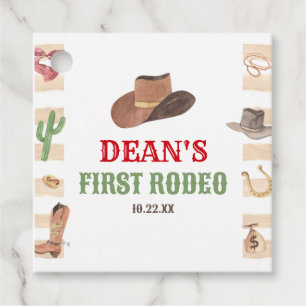 Eerste Rodeo Cowboy 1e Eerste Verjaardagsfeest Bedankjes Labels