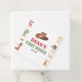 Eerste Rodeo Cowboy 1e Eerste Verjaardagsfeest Bedankjes Labels (In situ)