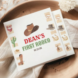 Eerste Rodeo Cowboy 1e Eerste Verjaardagsfeest Servet