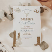 Eerste Rodeo Cowboy Birthday Party Kaart