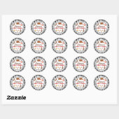 Eerste Rodeo Cowboy Cupcake Toppers Ronde Sticker (Vel)