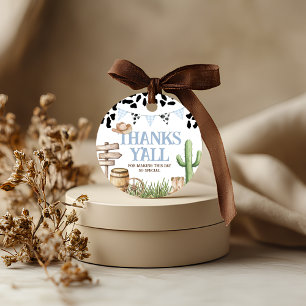 Eerste Rodeo Cowboy Favor Tags Bedankjes Labels