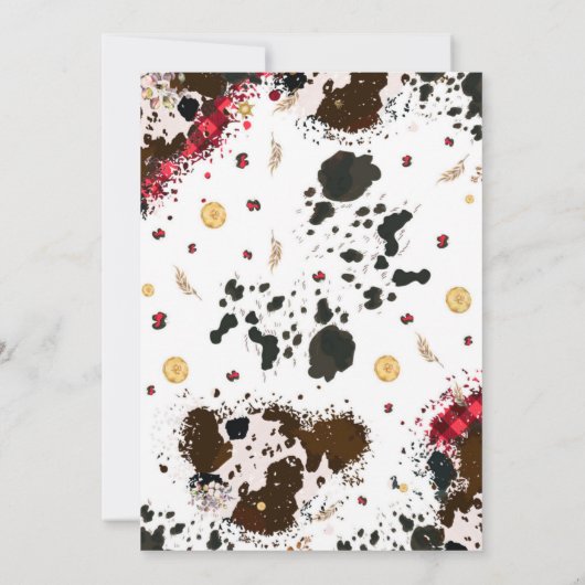 Eerste Rodeo Cowboy Feest Kaart (Achterkant)