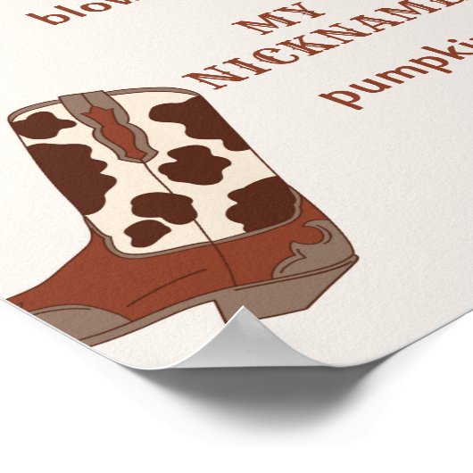 Eerste Rodeo cowboy genderneutrale foto Milestone Poster (Hoek)