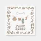 Eerste Rodeo Cowboy kleding jongen verjaardag Servet (Voorkant)