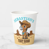 Eerste Rodeo cowboy paard verjaardagsfeestje servi Papieren Bekers (Voorkant)