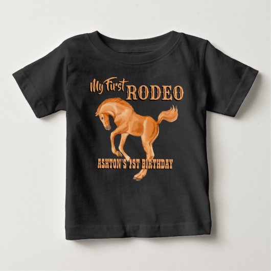 Eerste rodeo cowboy verjaardag gepersonaliseerd (Voorkant)