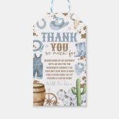 Eerste Rodeo Cowboy Verjaardag Geschenklabel Cadeaulabel (Voorkant)