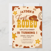 Eerste Rodeo Cowboy verjaardag Kaart (Voorkant)