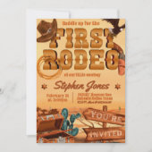 Eerste Rodeo - Cowboy Verjaardag Kaart (Voorkant)