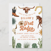 Eerste Rodeo Cowboy Verjaardag Kaart (Voorkant)