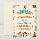 Eerste Rodeo Cowboy verjaardag Kaart (Voorkant / Achterkant)