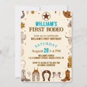 Eerste Rodeo Cowboy verjaardag Kaart (Voorkant)