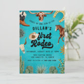 Eerste Rodeo Cowboy verjaardag Kaart (Staand voorkant)