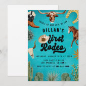 Eerste Rodeo Cowboy verjaardag Kaart (Voorkant / Achterkant)