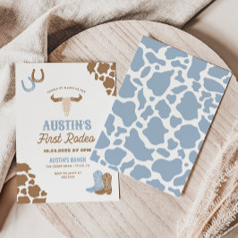 Eerste Rodeo Cowboy verjaardag Kaart