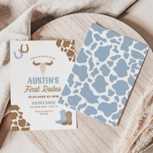 Eerste Rodeo Cowboy verjaardag Kaart