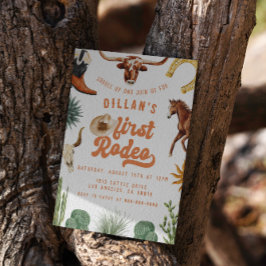 Eerste Rodeo Cowboy Verjaardag Kaart