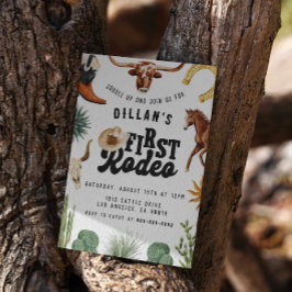 Eerste Rodeo Cowboy verjaardag Kaart