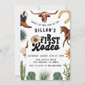 Eerste Rodeo Cowboy verjaardag Kaart (Voorkant)