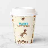 Eerste Rodeo Cowboy verjaardag Papieren Bekers (Voorkant)