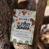 Eerste Rodeo Cowboy Verjaardag uitnodiging