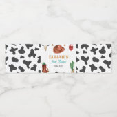 Eerste Rodeo Cowboy Verjaardag Waterfles Label Etiket (Enkel label)