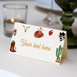 Eerste Rodeo Cowboy Verjaardagsplek Kaart Plaatskaartje